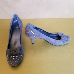 Stuart Weitzman Studded Kitten Heel